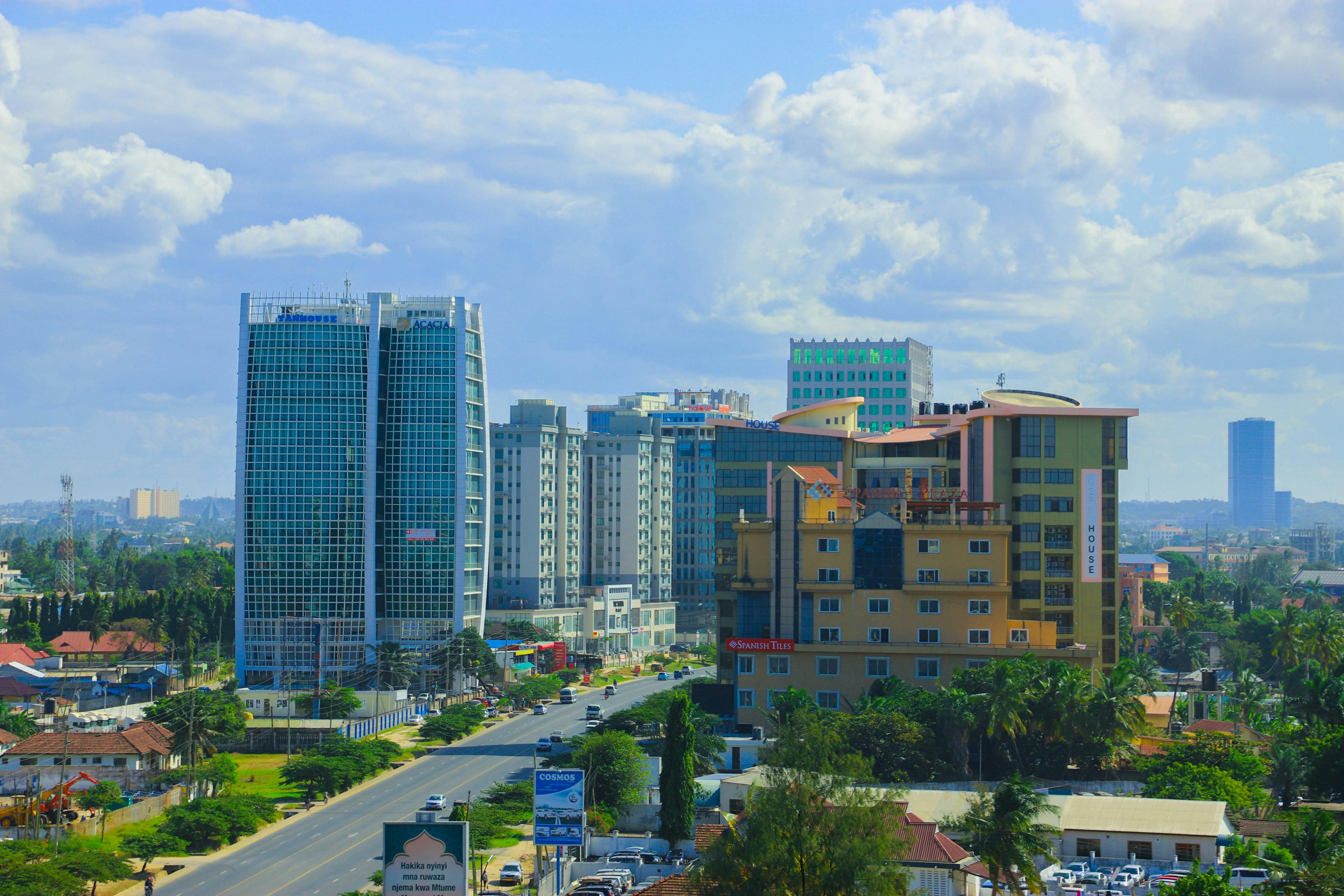 Chula Vista cityscape with palm trees and blue sky in San Diego County