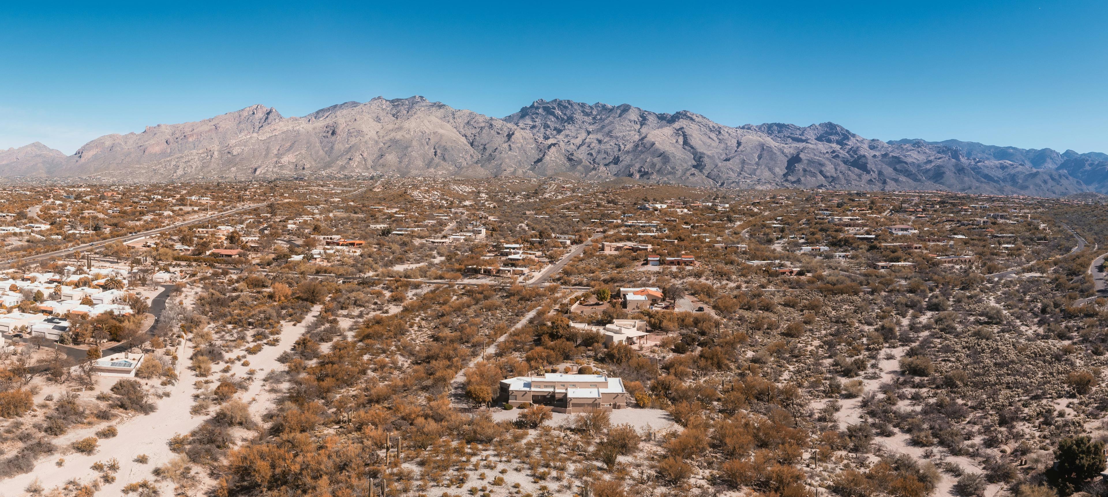El Cajon suburban neighborhood with mountains in the background in East San Diego